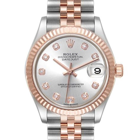 silver and rose gold womens rolex|rose gold rolex day date.